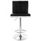Elama 2 Piece Faux Leather Tufted Bar Stool in Black and White with Chrome Base ELM-742-BLK-WHT - alternate 9