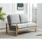 Leisuremod Jefferson Contemporary Velvet Loveseat with Gold Frame, Light Grey JAG53LGR - alternate 6