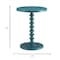 Homeroots Fun Teal Wood Pedestal End Table 286295 - alternate 5