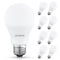 Luxrite A19 LED Light Bulb 60 Watt Equivalent, Non-Dimmable, 3500K Natural White, 800LM, Standard, 8PK LR21532 - alternate 1