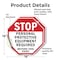 Signmission Stop Personal Protective Equipment, 18 inch X 18 inch, Vinyl Decal, 2PK OC-D-2PACK-18-122 - alternate 4