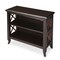 Homeroots 30" Dark Brown Two Tier Standard Bookcase 389555 - alternate 1