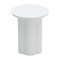 Homeroots 19" White Aluminum Round Pedestal End Table 556552 - alternate 9
