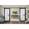 Sartodoors Sturdy Double Barn Door Planum 2102 Black Solid Core Modern Interior PLANUM2102DB-BLK-36 - alternate 1