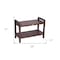 Homeroots 21" X 29" Dark Brown Solid Wood Shower Bench 383334 - alternate 5