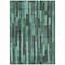 Homeroots 8' X 10' Sage Teal Blue And Emerald Striped Washable Indoor Outdoor Area Rug 608973 - alternate 9