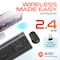 Delton Wireless Keyboard with Tablet Holder and M42 Optical Mouse Combo, Black T42 - alternate 8
