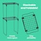 Lockermate By Bostitch Stac-A-Shelf Locker Organizer Shelf, Stackable, Extra Tall, Fits Standard Size School Lockers, Black 5090-BLK - alternate 6
