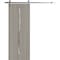 Sartodoors Modern Barn Door 42 x 84 inches, BASIC 3002 Oak Franko, 8FT Silver Rail Track Heavy Hardware Set ,  BASIC3002BD-S-DUFR-4284 - alternate 1