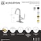 Kingston Brass One-Handle Single-Hole Bathroom Faucet with Deck Plate and Push Pop-Up Drain, Matte Black KSD2210KL - alternate 5