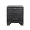Homeroots 27" Gray Wood Two Drawer Nightstand 384061 - alternate 7