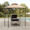 Sunjoy 8 ft. x 5 ft. Brown Steel 2-tier Grill Gazebo with Tan and Brown Canopy A103002203 - alternate 1