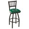 Holland Bar Stool Co 36" Blk Wrinkle Hawaii Swivel Bar Stool, Jailhouse Back L01836Hawaii - alternate 1