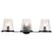 Nuvo Valentine, 3 Light Vanity, Black Finish, Hammered Glass 60/8253 - alternate 6