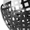 Homeroots 8" Black Woven Metal And Glass Tabletop Hurricane Candle Holder 608406 - alternate 4