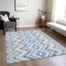 Homeroots 10' X 14' Navy Blue And Denim Blue Geometric Washable Indoor Outdoor Area Rug 581550 - alternate 8