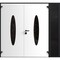 Vdomdoors Front Exterior Prehung Aluminum Double Doors Ronex1277 Black Enamel 1 Sidelight Mirrored Clear RONEX1277DEXD-BLK-W72+12xH80-LH-O - alternate 1