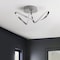 Jonathan Y Chantelle 19.5" 1-Light Modern Minimalist Aluminum Loop Integrated LED Semi Flush Mount, Nickel JYL1701A - alternate 10