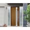 Vdomdoors Steel Door Deux 1713 Natural Oak 2 Sidelight Exterior White Windows Stainless Inserts Single Modern DEUX1713EXD-OAKW-W12+36+12 x H80-Left-hand Inswing - alternate 6