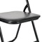Homeroots Set of Two Black Faux Leather and Steel Folding Chairs, 2PK 719403 - alternate 4