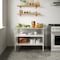 Flash Furniture Reese 30x48 Portable Work Table, Stainless Steel Top Shelf and 2 Adjstbl Glvnzd Steel Undershelves NH-WT-GU-3048-GG - alternate 7