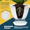 Lifemaster 10-Inch Whiskey Barrel Planters, Durable Plastic Pots with Drainage and Saucer, 25PK LMPBP25WHE - alternate 6
