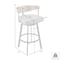 Armen Living Lacey 26in Swivel Counter Stool in Black Iron with Walnut Finish and Vintage Black Faux Leather LCLABABLKWA26 - alternate 6