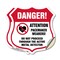 Signmission Pacemaker Wearers Shield Sign Danger! At, 6 inch X 6 inch, Vinyl Decal, 2PK SHI-D-2PACK-6-428 - alternate 1