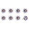 Homeroots Set of Eight Blue And White Ceramic And Metal Drawer Pull Knobs, 8PK 544415 - alternate 5