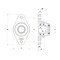 Ntn 2 Holes, Rhombus Housing, 2 Bolt Flange Bearing, Radial Ball, 1 in Dia, Thermoplastic, Set Screw SUCNFL205-16 - alternate 3