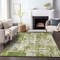 Homeroots 5' X 8' Green And Ivory Abstract Washable Indoor Outdoor Area Rug 597957 - alternate 8