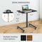 Simple Deluxe iPower Standing Desk Small Rolling Desk with Lockable Wheels, Mobile Stand Up Desk Adjustable Heigh 3A88HKDESKMHL07RUST - alternate 7