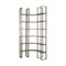 Homeroots 90" Brown Nickel and Solid Wood Curved Six Tier Corner Bookcase 392230 - alternate 1
