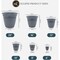 Hc Companies Eclipse 10'' Warm Gray Planter with Saucer ECA10000A42 - alternate 4