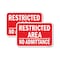 Signmission Restricted Area No Admittance Authorized Personnel, 18'' X 24'' 2 Signs, Heavy Gauge Aluminum, 2PK A-1824-2PACK-24757 - alternate 1