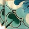 Homeroots 4" x 4" Blue And Green Vinyl Arabesque Peel And Stick Removable Tiles 572059 - alternate 8