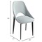 Leisuremod Amalfi Collection Modern Fabric Dining Chair in Coconut White AC48W - alternate 9