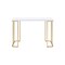 Homeroots 48" White and Gold Writing Desk 491483 - alternate 1
