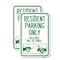 Signmission Parking Reserved Towing Sign Resident Parking Only, Vio, 12'' X 18'', Heavy Gauge Aluminum, 2PK A-1218-2PACK-23375 - alternate 1