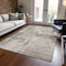Homeroots 10' X 14' Linen And Gray Abstract Washable Indoor Outdoor Area Rug 606036 - alternate 8