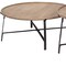 Homeroots Set of Two Brown and Black Solid Wood and Iron Round Nested Coffee Tables, 2PK 376282 - alternate 8