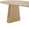 Homeroots 79" Natural Solid Wood Double Pedestal Base Oval Dining Table 721100 - alternate 5