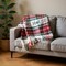 Homeroots 55" X 70" Black Red And White Plaid Cotton Blend Ski House Embroidered Throw Blanket with Fringe 713572 - alternate 5
