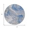 Homeroots 8' Blue And Ivory Round Abstract Washable Indoor Outdoor Area Rug 617622 - alternate 9
