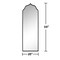 Homeroots 59" Black Arch Metal Framed Standing Mirror 565113 - alternate 6