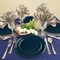 Smarty Had A Party 85 Navy Flat Round Disposable Plastic AppetizerSalad Plates 120 Plates, 120PK 838-N-CASE - alternate 1