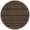 Homeroots 8' Chocolate And Brown Round Southwestern Washable Indoor Outdoor Area Rug 587526 - alternate 8
