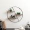 Vintiquewise Elegant 3-Tier Decorative Floating Circular Silhouette Wall Shelf - Circular Metal and Wood QI004691.3BK - alternate 10
