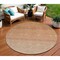 Homeroots 8' Copper And Beige Round Ombre Washable Indoor Outdoor Area Rug 595825 - alternate 1