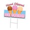 Signmission Hand Dipped Ice Cream Die Cut Yard & Stake plastic window, 1824-Hand Dipped Ice Cream C-DC-1824-DS-Hand Dipped Ice Cream19 - alternate 1